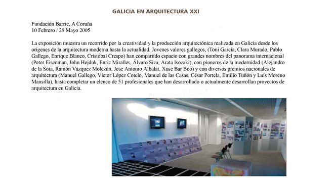 2005 EXPO Galicia en arquitectura XXI copia